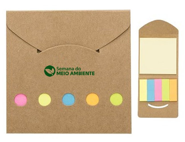 Bloco de Anotaes Ecolgico + Post It 12398 Personalizado