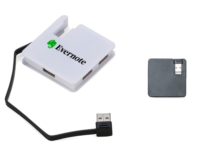 Hub Plstico Quadrado com 4 Entradas USB P@13723